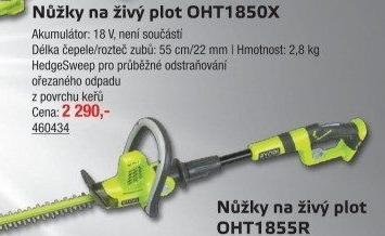 Aku teleskopické nůžky OHT1850X Ryobi