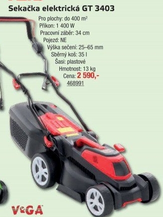 Elektrická sekačka VeGA GT3403