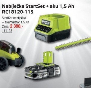 Nabíječka a akumulátor Ryobi