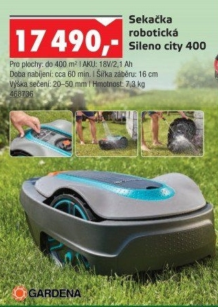 Robotická sekačka Sileno city 400 Gardena