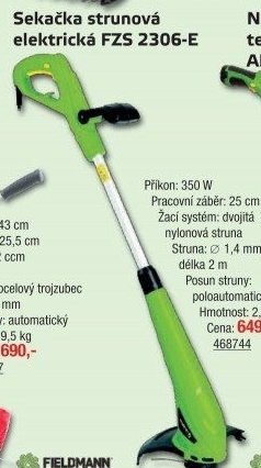 Strunová sekačka elektrická FZS2306E Fieldmann