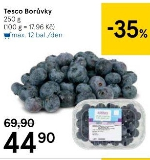 Borůvky Tesco
