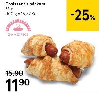 Croissant s párkem