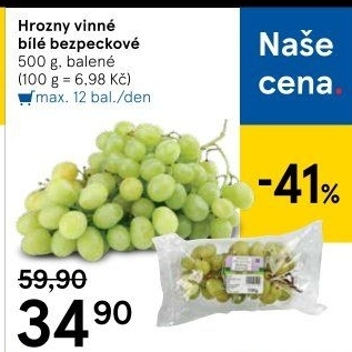 Hrozny bílé bezsemenné