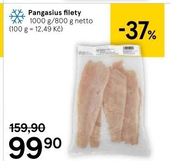 Pangasius filety mražený
