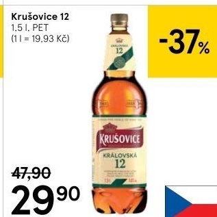 Pivo světlý ležák 12° Krušovice