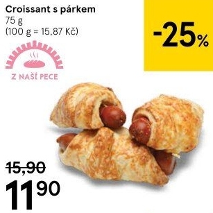 Croissant s párkem