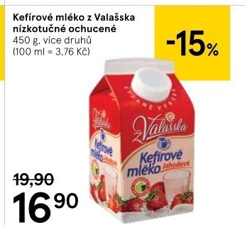 Kefírové mléko ochucené Mlékárna Valašské Meziříčí