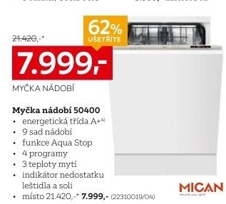 Vestavná myčka Mican 50400