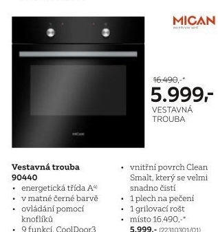 Vestavná trouba Mican 90440