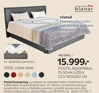 Postel Boxspring Blanář