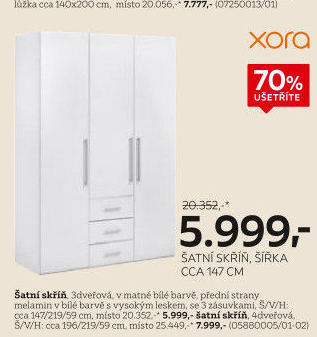 Šatní skříň Xora