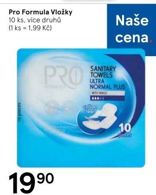 Dámské vložky Pro Formula Tesco