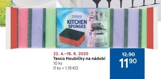 Houbička na nádobí Tesco