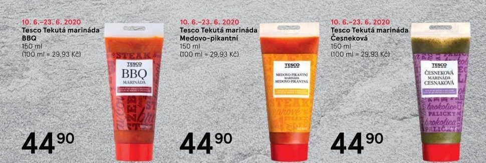 Marinády Tesco