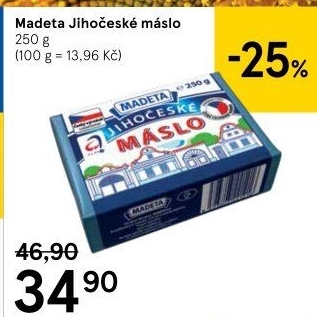 Máslo Jihočeské Madeta