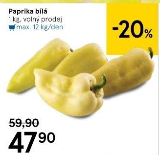 Paprika bílá