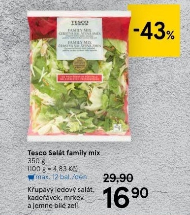 Salát Family mix Tesco