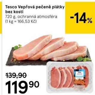 Vepřová pečeně bez kosti Tesco