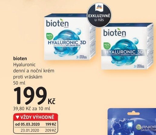 Krém pleťový proti vráskám Hyaluronic Bioten