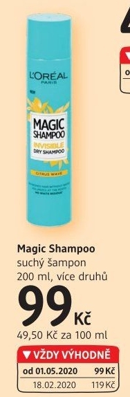 Suchý šampon Magic L'