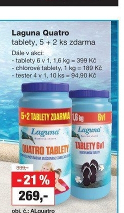 Přípravek do bazénu tablety 6v1 Laguna