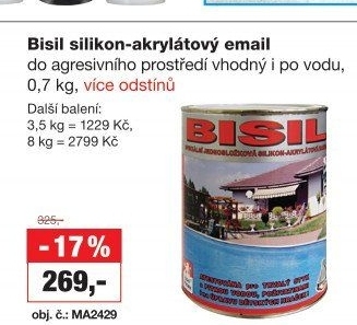 Silikon - akrylátový email Bisil