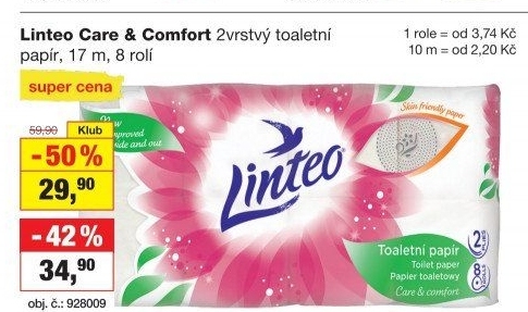 Toaletní papír 2vrstvý Linteo