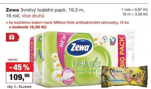 Toaletní papír 3vrstvý Deluxe Zewa