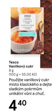 Vanilkový cukr Tesco