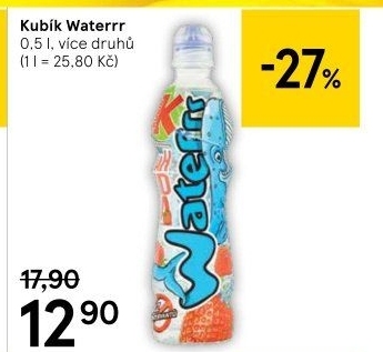 Ochucená voda Waterrr Kubík