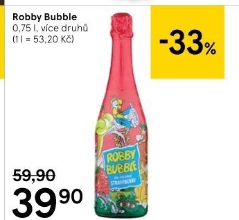 Sekt nealkoholický dětský Robby Bubble