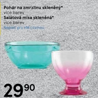Skleněný pohár na zmrzlinu