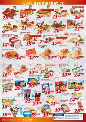 akční leták ESO MARKET 1.7.2020-12.7.2020