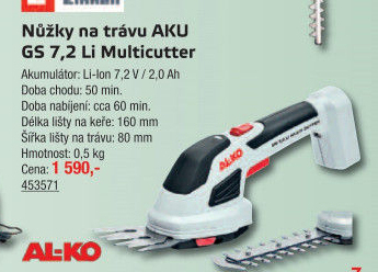 Aku nůžky na trávu GS AL-KO