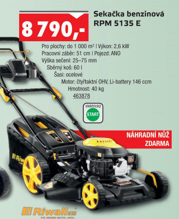 Benzínová sekačka Riwall RPM 5135