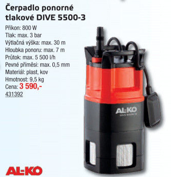 Čerpadlo ponorné tlakové Dive 5500-3 Al-Ko