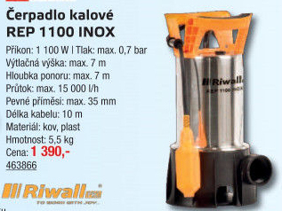 Elektrické kalové čerpadlo Riwall Rep 1100 Inox