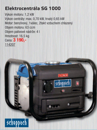 Elektrocentrála Scheppach SG 1000