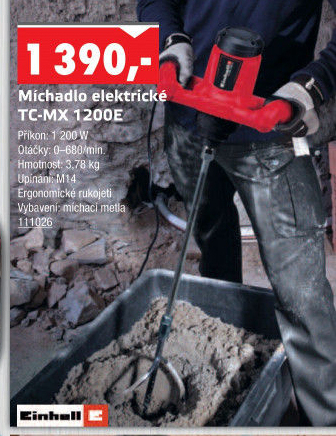 Míchač lepidel a malty TC-MX 1200 E Einhell Classic