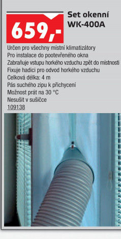 Okenní set pro mobilní klimatizace Sinclair