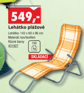 Plážové lehátko