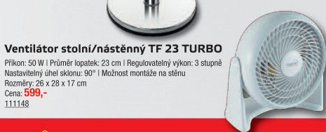 Stolní ventilátor Home TF 23 Turbo