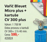 Turistický vařič Bleuet Micro Plus Campingaz