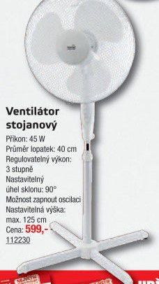Ventilátor stojanový Solight 1S22