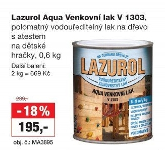 Lazurol Qua Venkovní lak V 1303