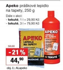 Lepidlo práškové na tapety Apeko