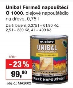 Unibal Fermež napouštěcí O 1000
