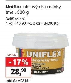 Uniflex olejový sklenářskký tmel