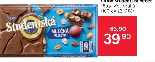 Čokoláda Studentská pečeť Orion